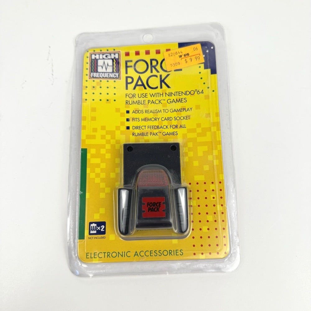 High Frequency N64 Force Pack For Nintendo 64 Rumble Pack Brand New Sealed